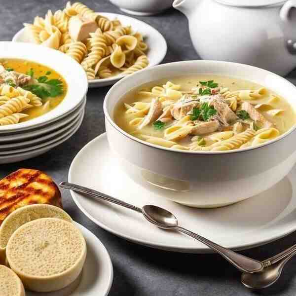 Куриный кремсуп с макаронами